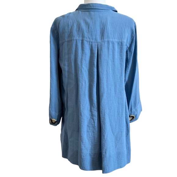 John Mark Light Blue 3/4 Sleeve Tunic Size L - Picture 5 of 9